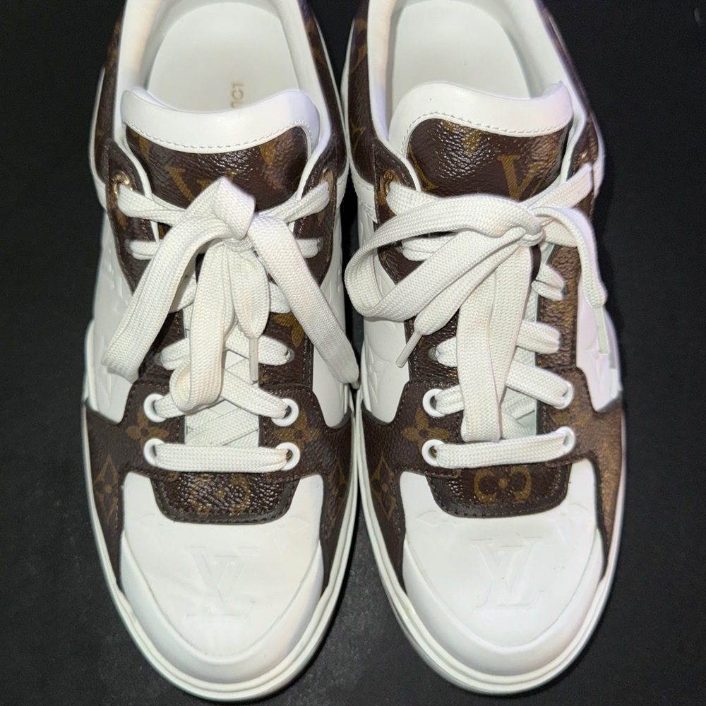 Louis Vuitton Monogram Brown and White Sneakers